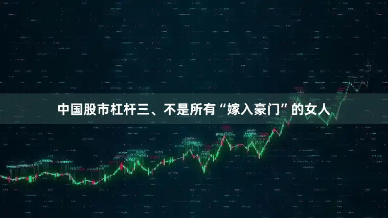 中国股市杠杆三、不是所有“嫁入豪门”的女人